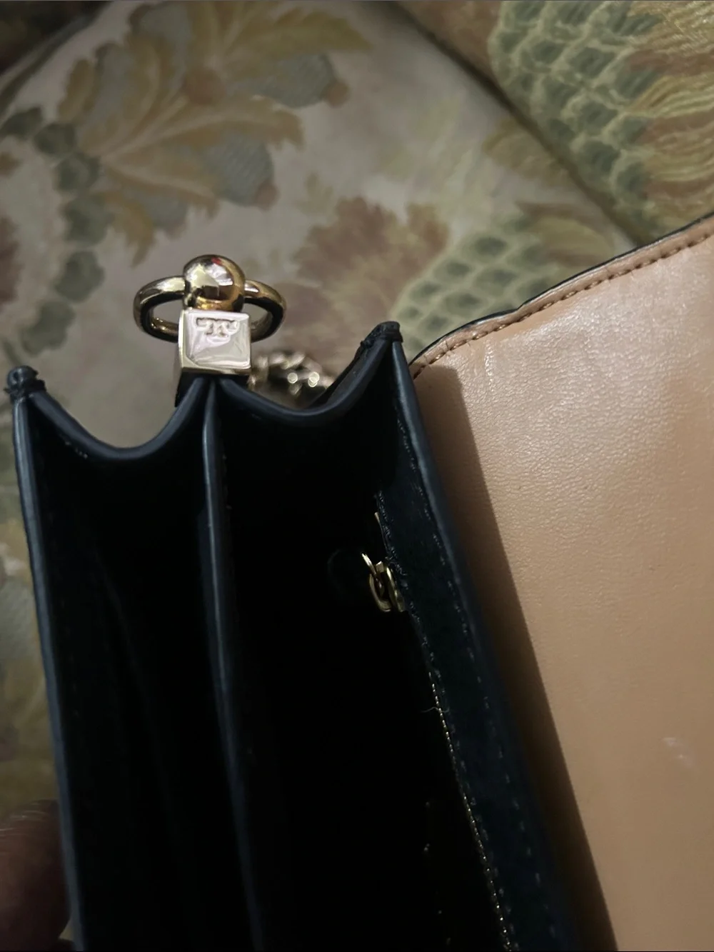 Tory Burch Black Leather Chain Shoulder Crossbody